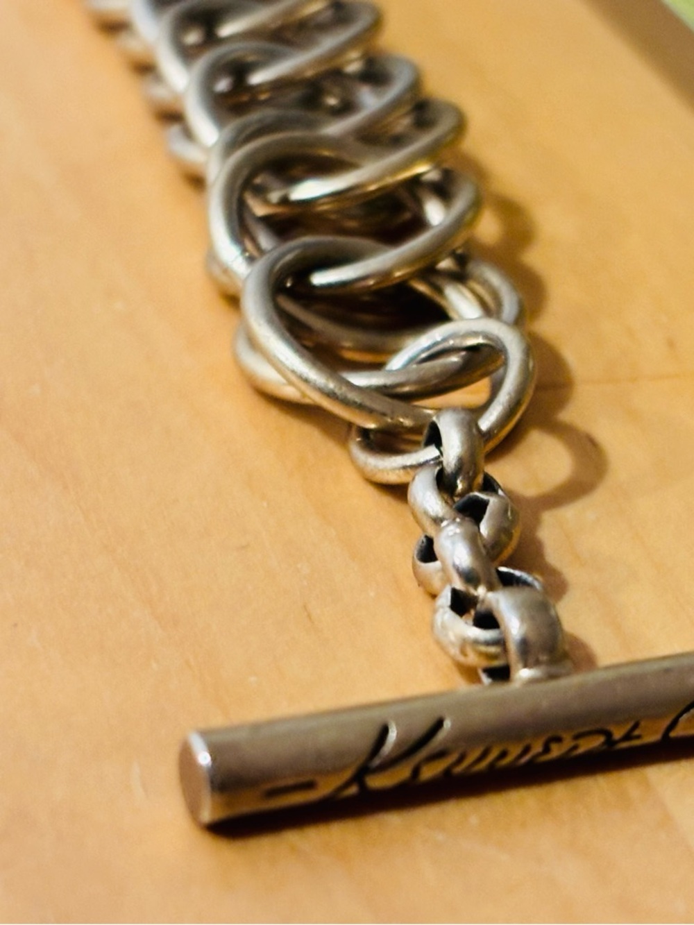 Kenneth Cole Chunky Link Toggle Bracelet - Silver